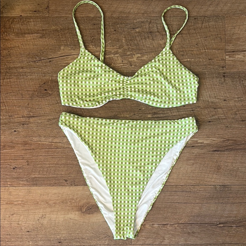 Dippin Daisy’s Green Checkered Bikini